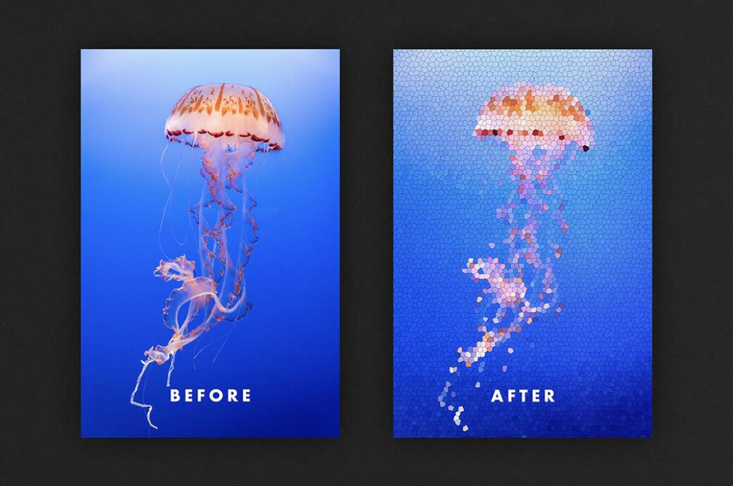 Wall Mosaic Photo Effect