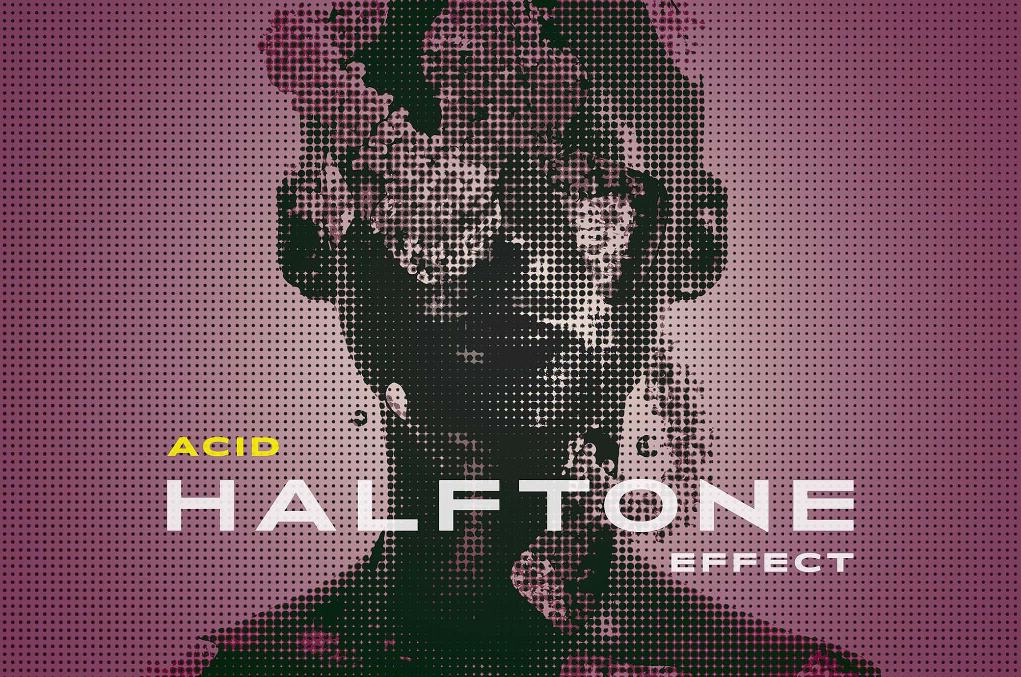 Acid Halftone Photo Effect
