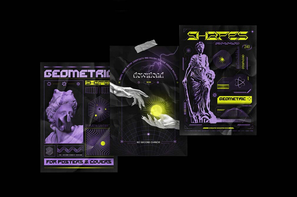 Geometric Shapes for Posters Vol.1