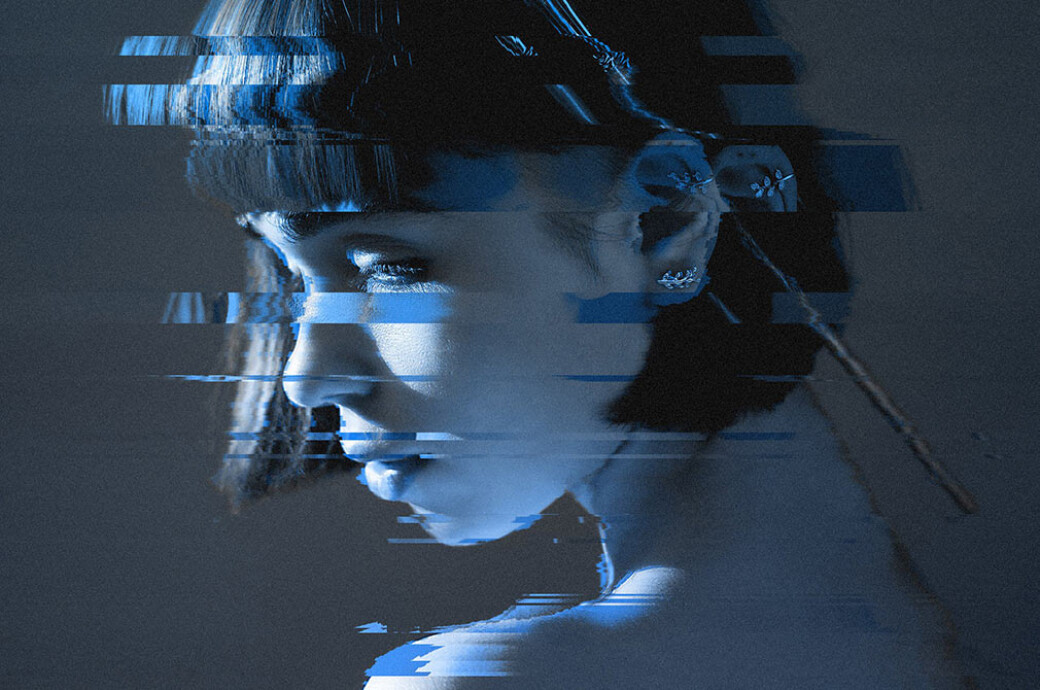 Gradient Glitch Photo Effect