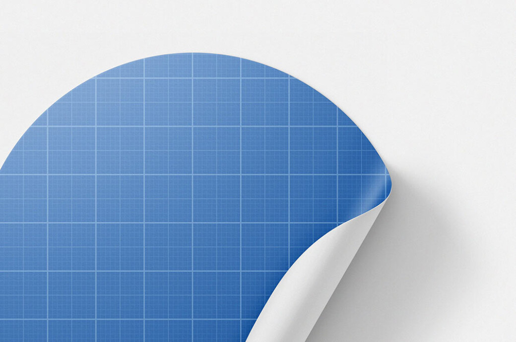 Round Sticker Mockup