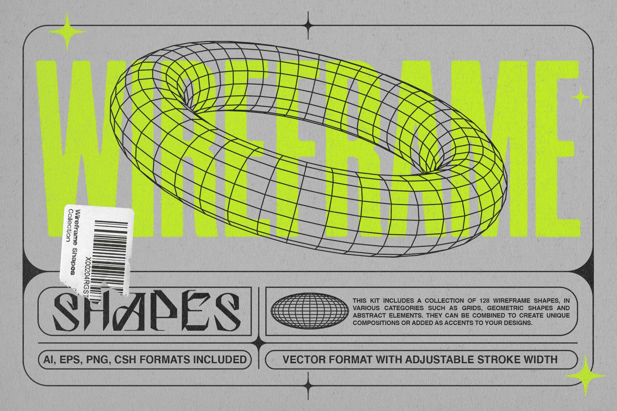Wireframe Shapes Collection
