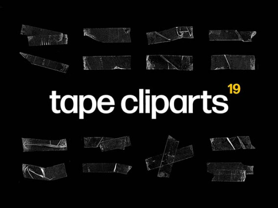 Transparent Plastic Tapes Clipart