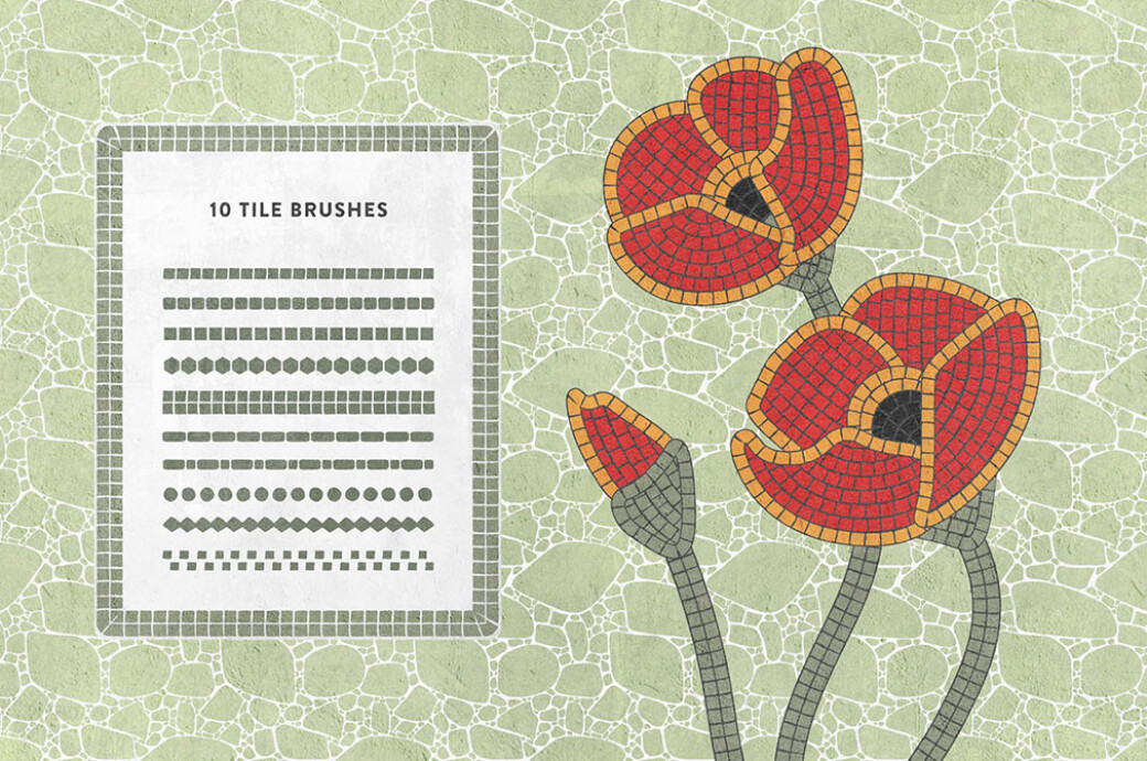 Mosaic Illustrator Brushes