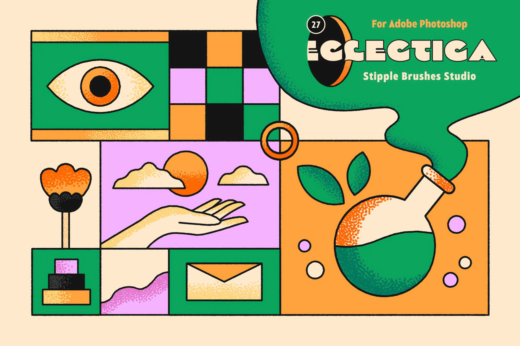 Retro Stippling Photoshop Brushes