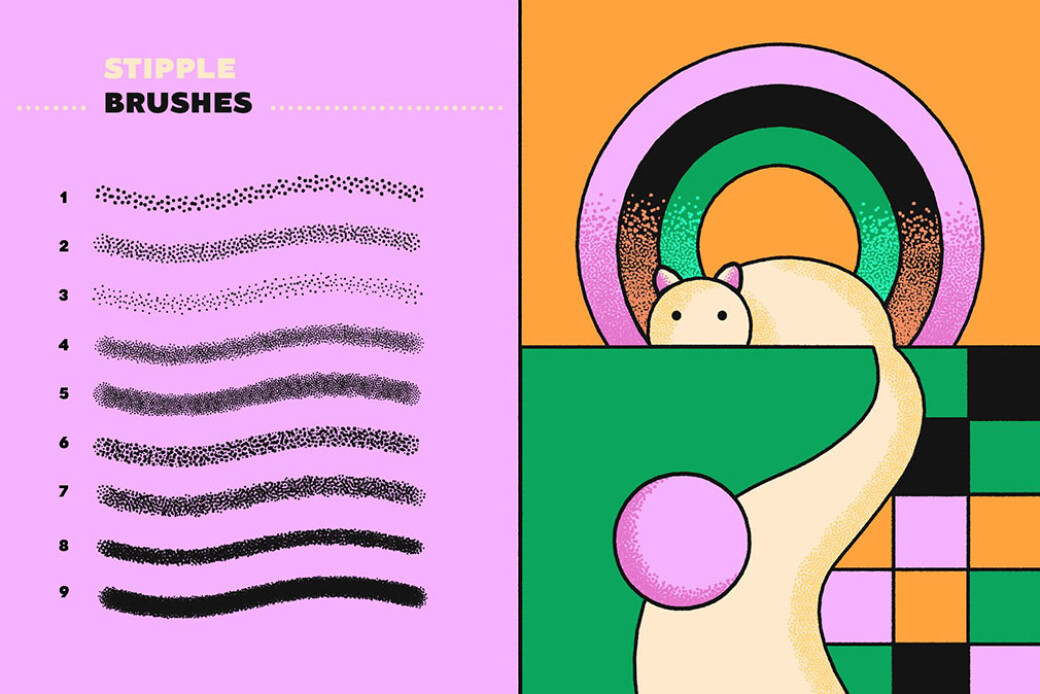 Retro Stippling Photoshop Brushes