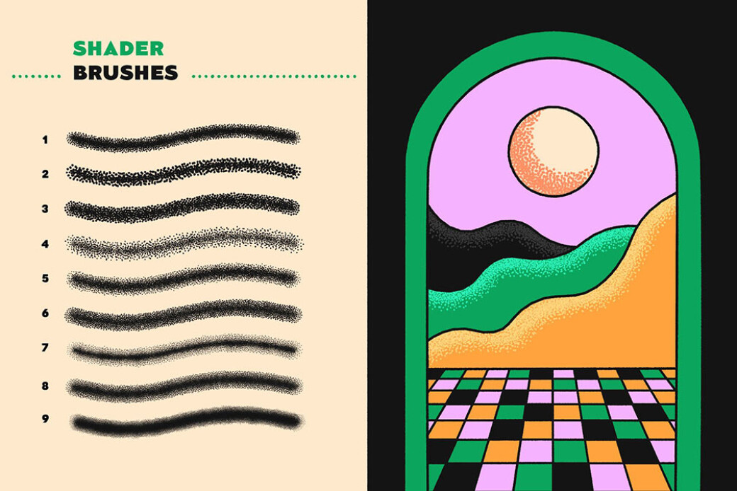 Retro Stippling Photoshop Brushes