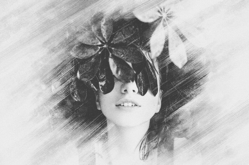 Smudged Pencil Sketch Photo Effect