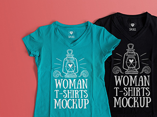 Free Woman T-Shirt Mockup (PSD)