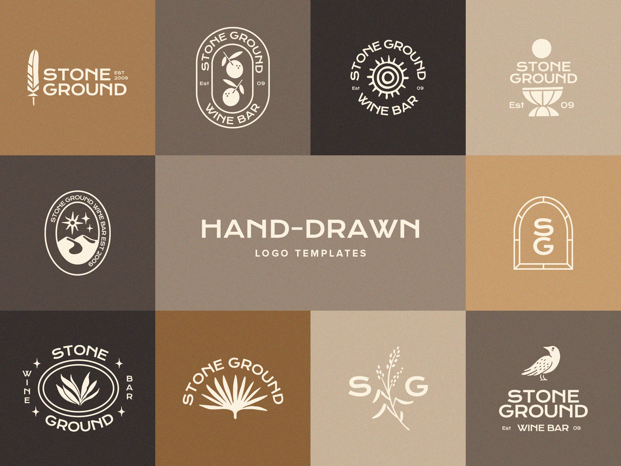 Hand-Drawn Logo Templates