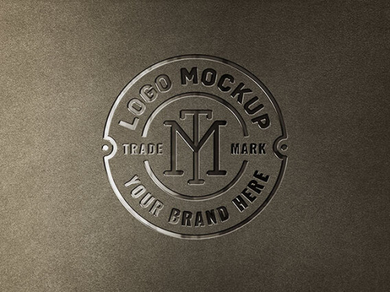 Glossy Debossed Logo Mockup