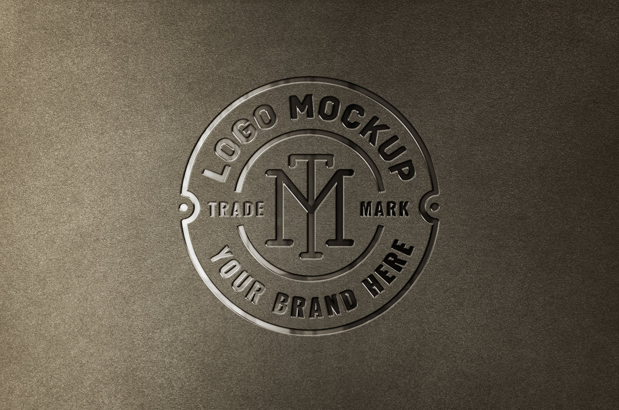 Glossy Debossed Logo Mockup