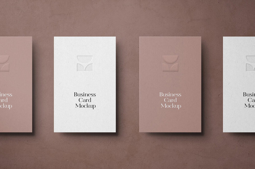 Download Vertical Business Card Mockup