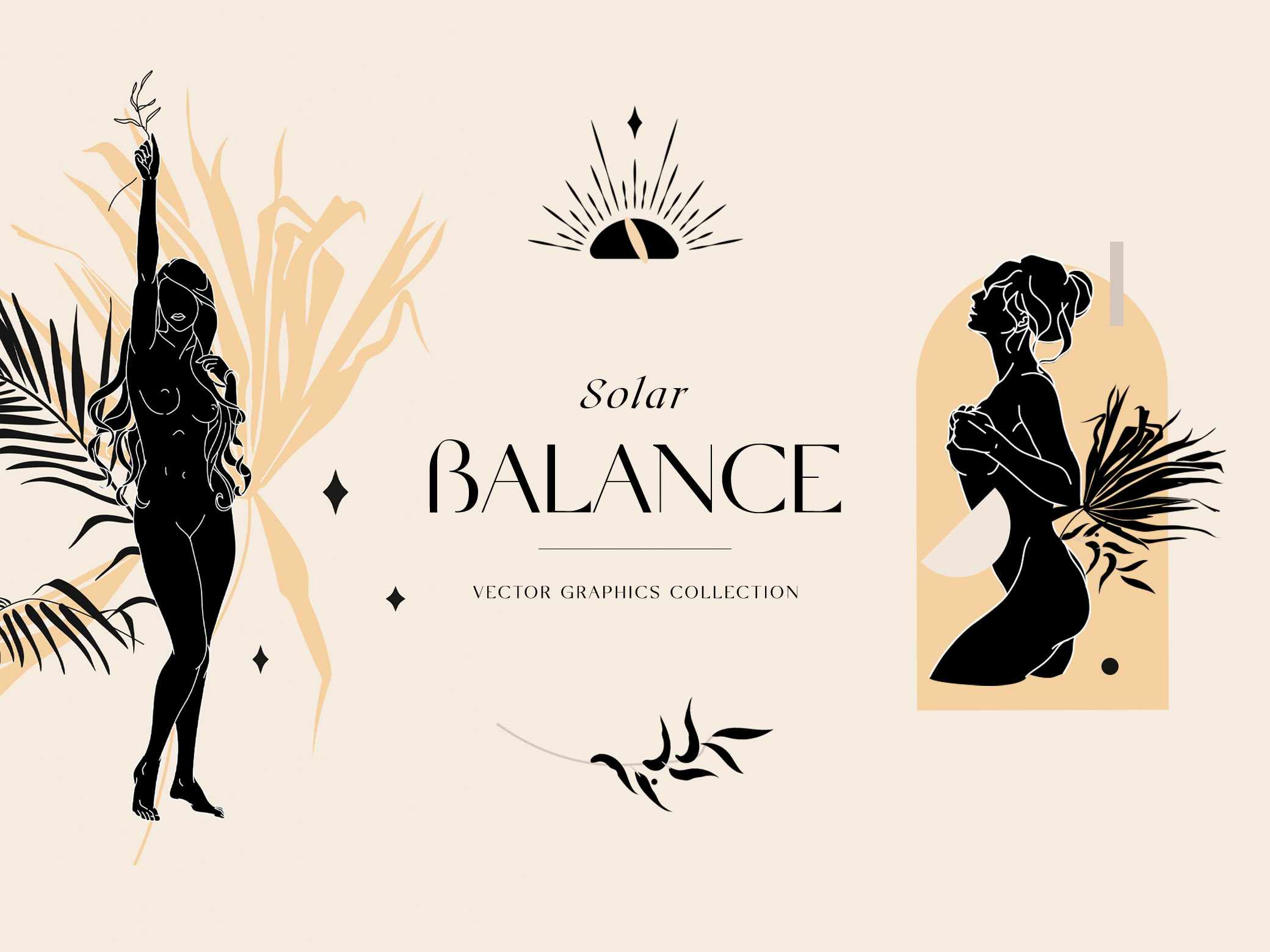 Solar Balance Vector Graphics