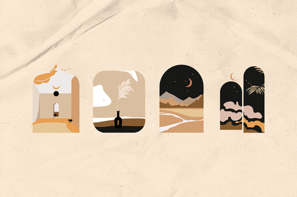 Solar Balance Vector Graphics