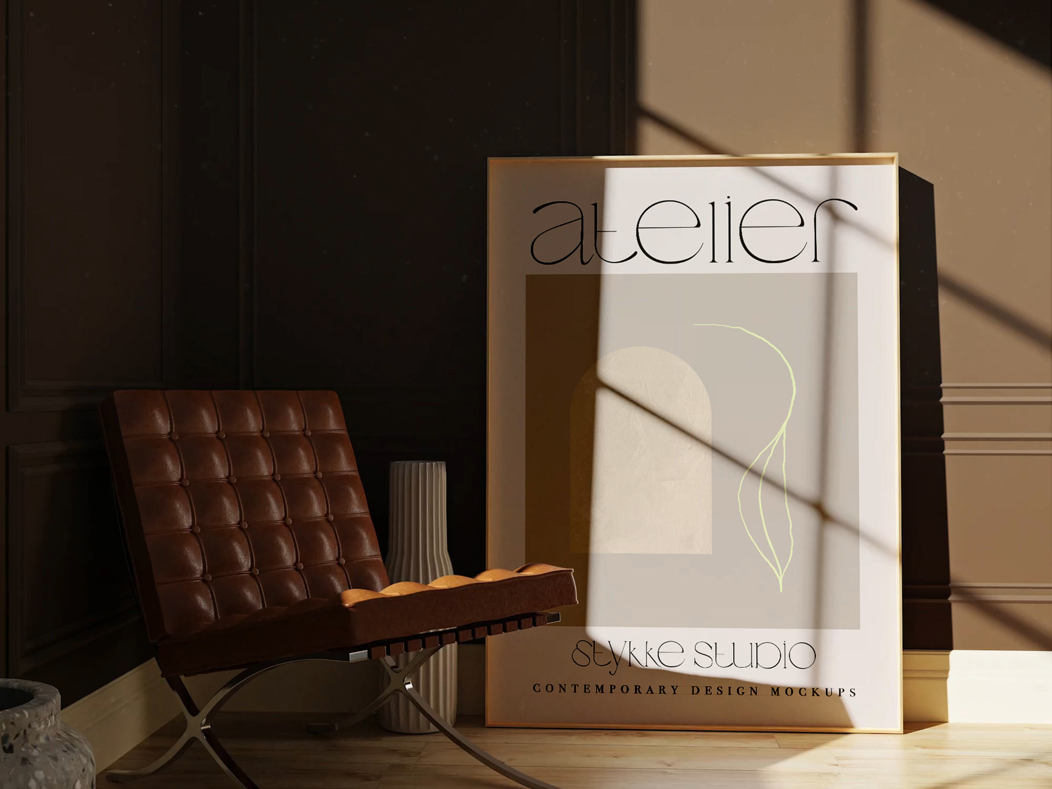 Animated Framed Poster Mockup Scenes