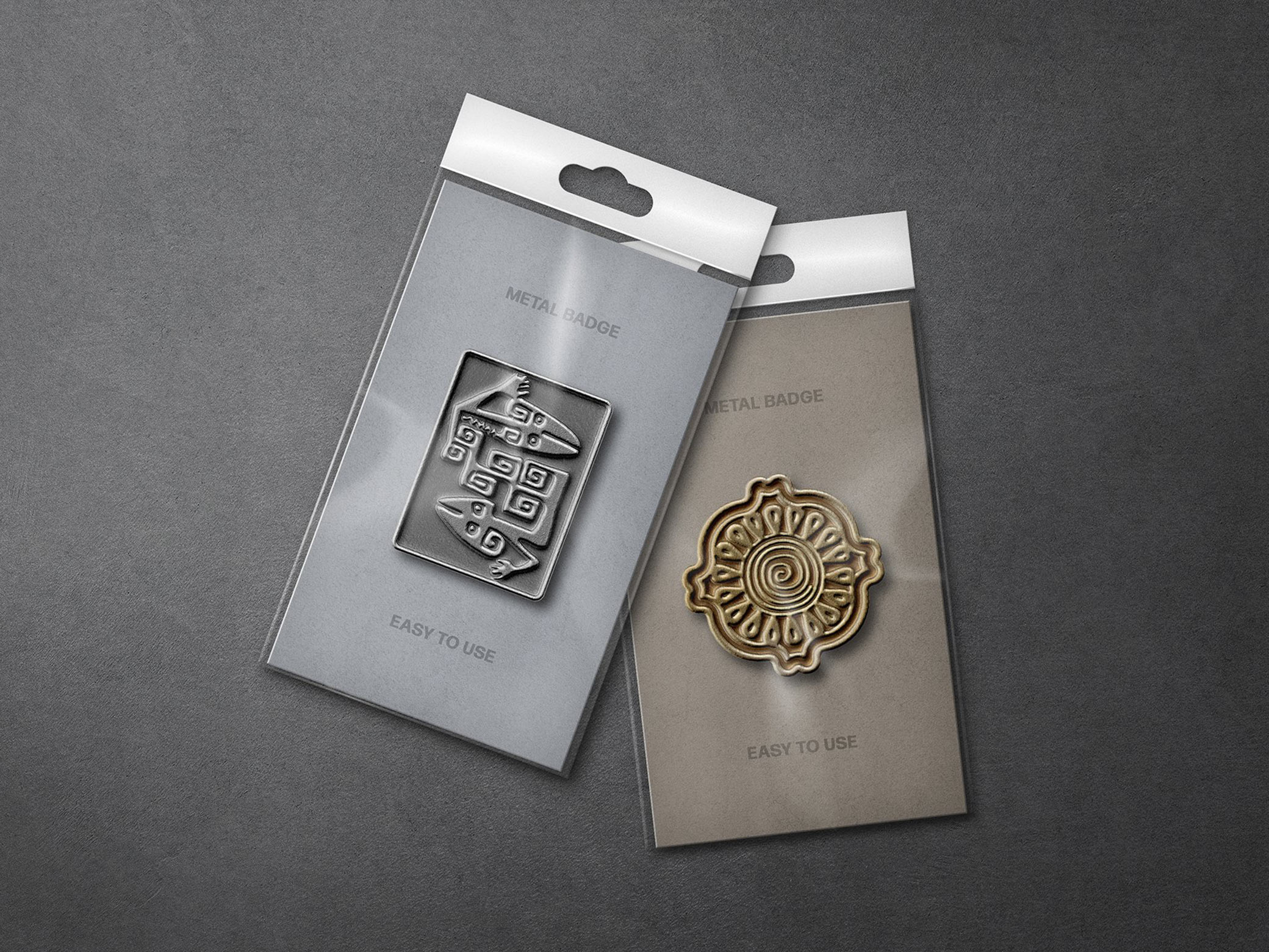 Metallic Pin Badges Scenes