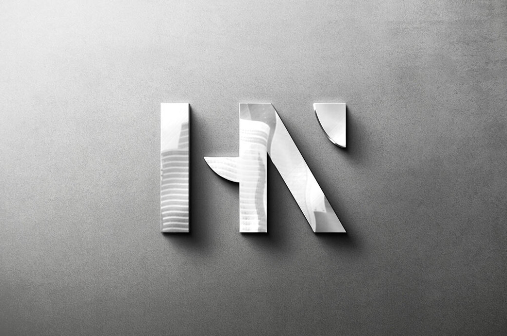 Reflecting Metallic Logo Mockup