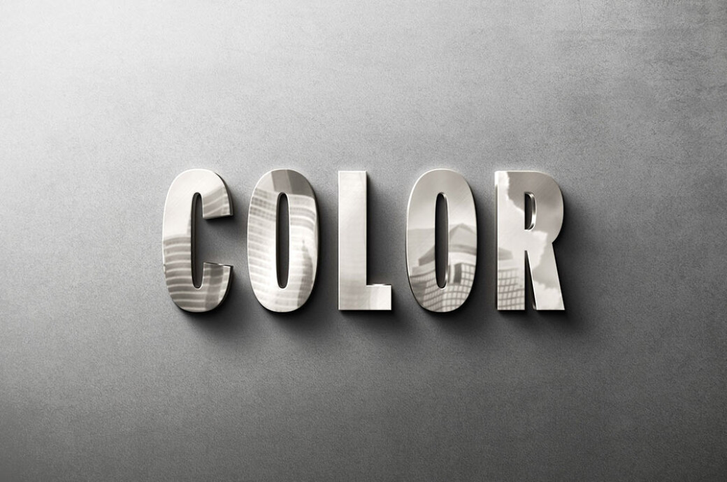 Reflecting Metallic Logo Mockup