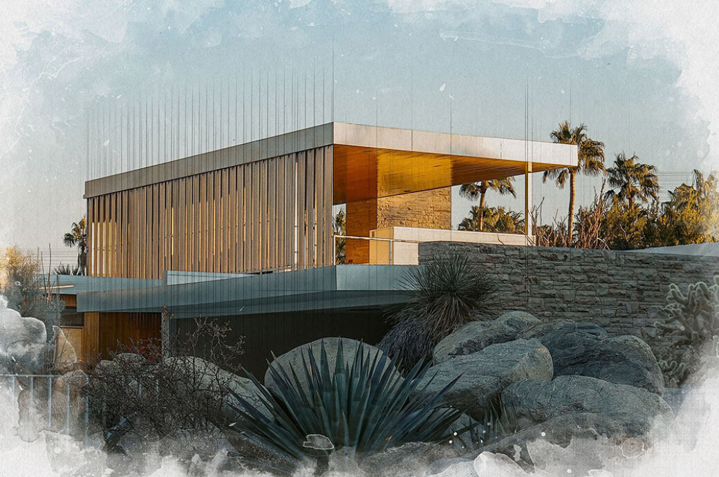 Architect Watercolor Photo Effect