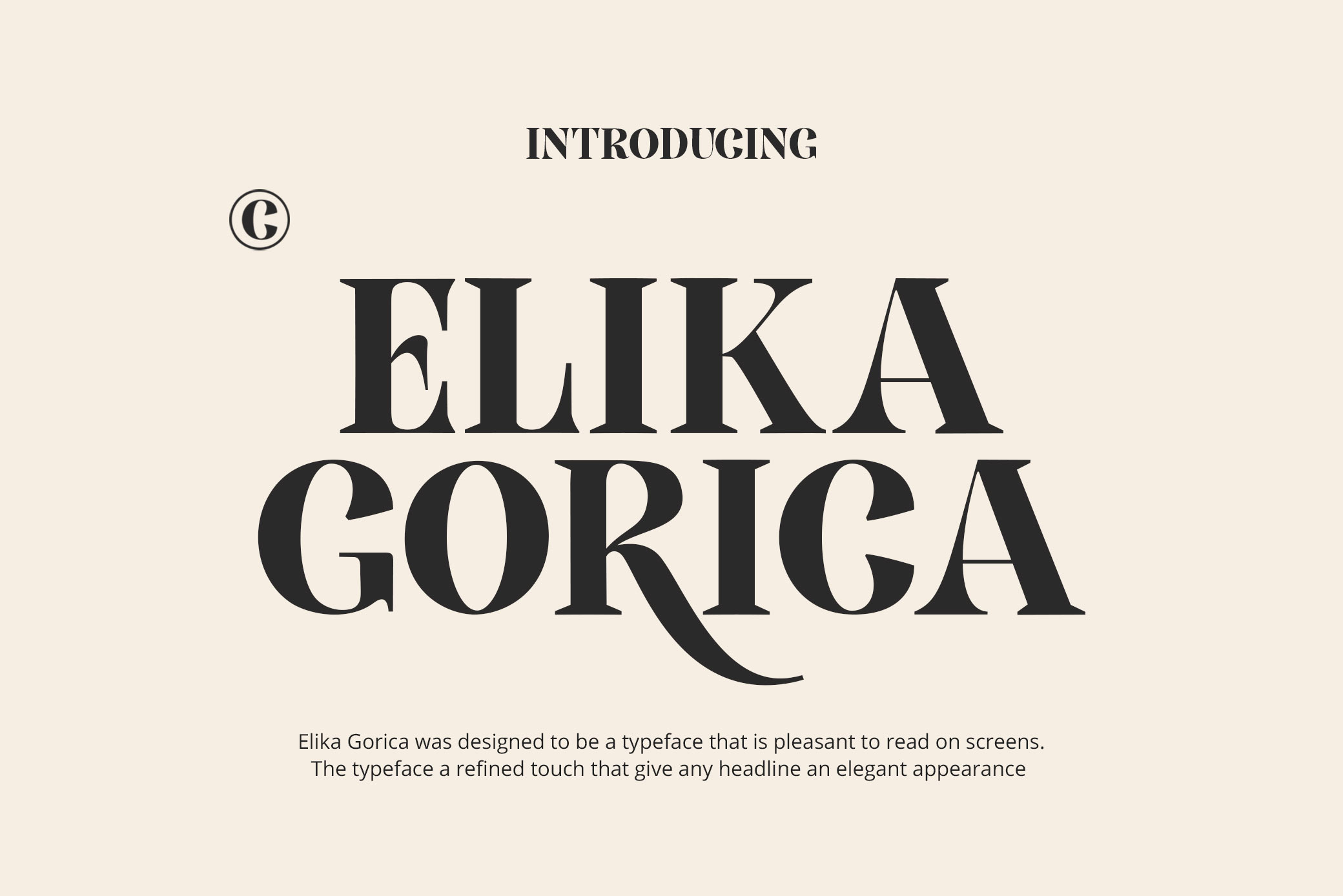 Elika Gorica Display Font