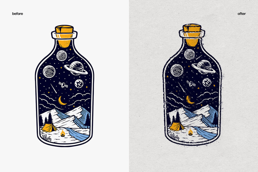 Grunge Print Photoshop Effect