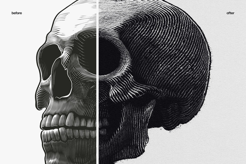 Grunge Print Photoshop Effect