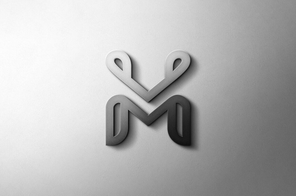 Matte Metallic Sign Mockup