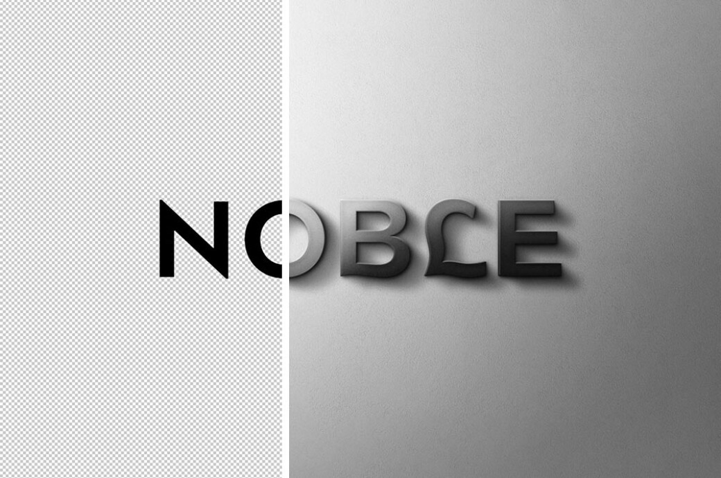 Matte Metallic Sign Mockup