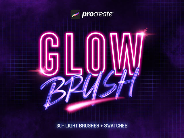 Download Glow Neon Procreate Brushes