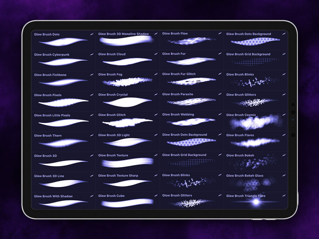 Glow Procreate Brushes