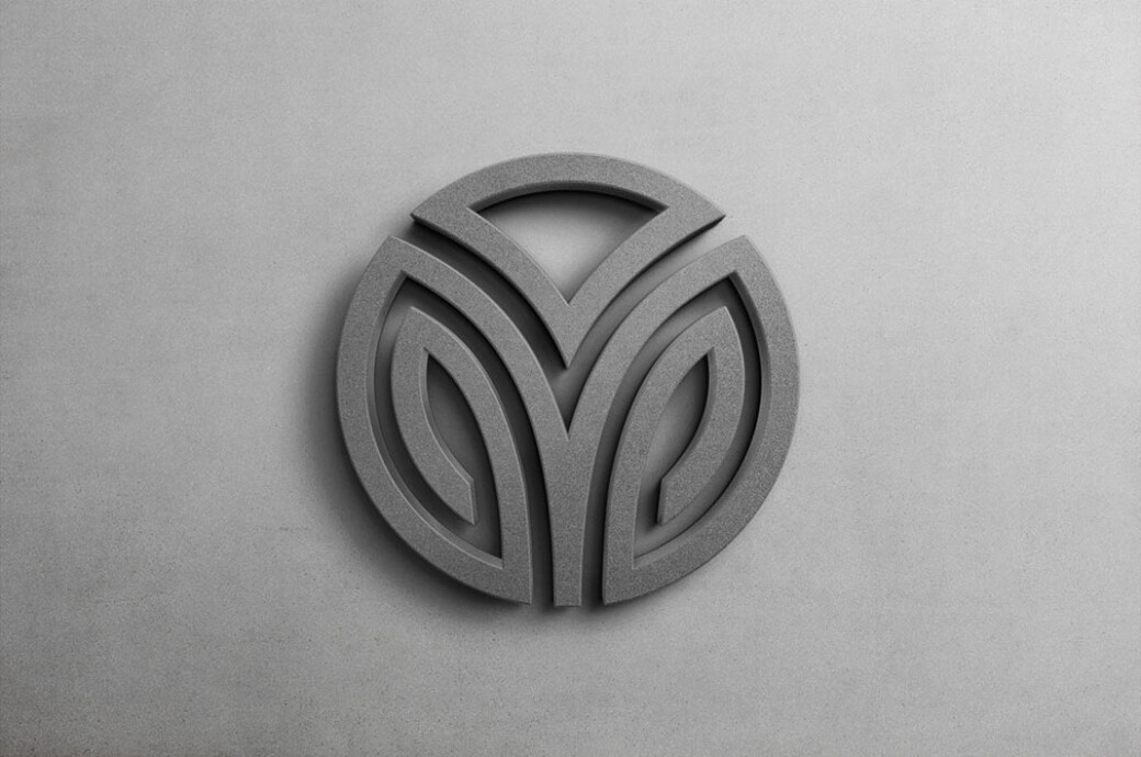 Stone Sign Logo Mockup