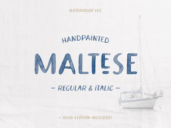Maltese Watercolor Font