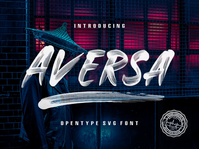 Aversa Brush Font: download SVG typeface