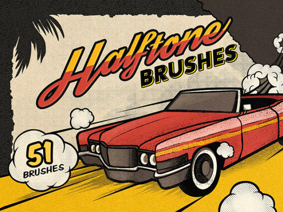 Vintage Comics: Halftone Photoshop Brushes