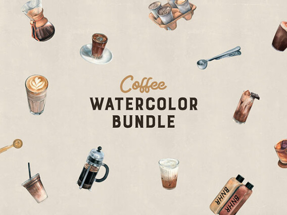 Coffee Watercolors Collection