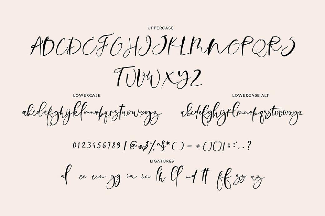 Ever Enigmatic font duo: moderns sans serif & script typeface