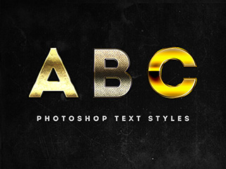 gold font style photoshop