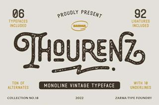 Thourenz — Monoline Vintage Font