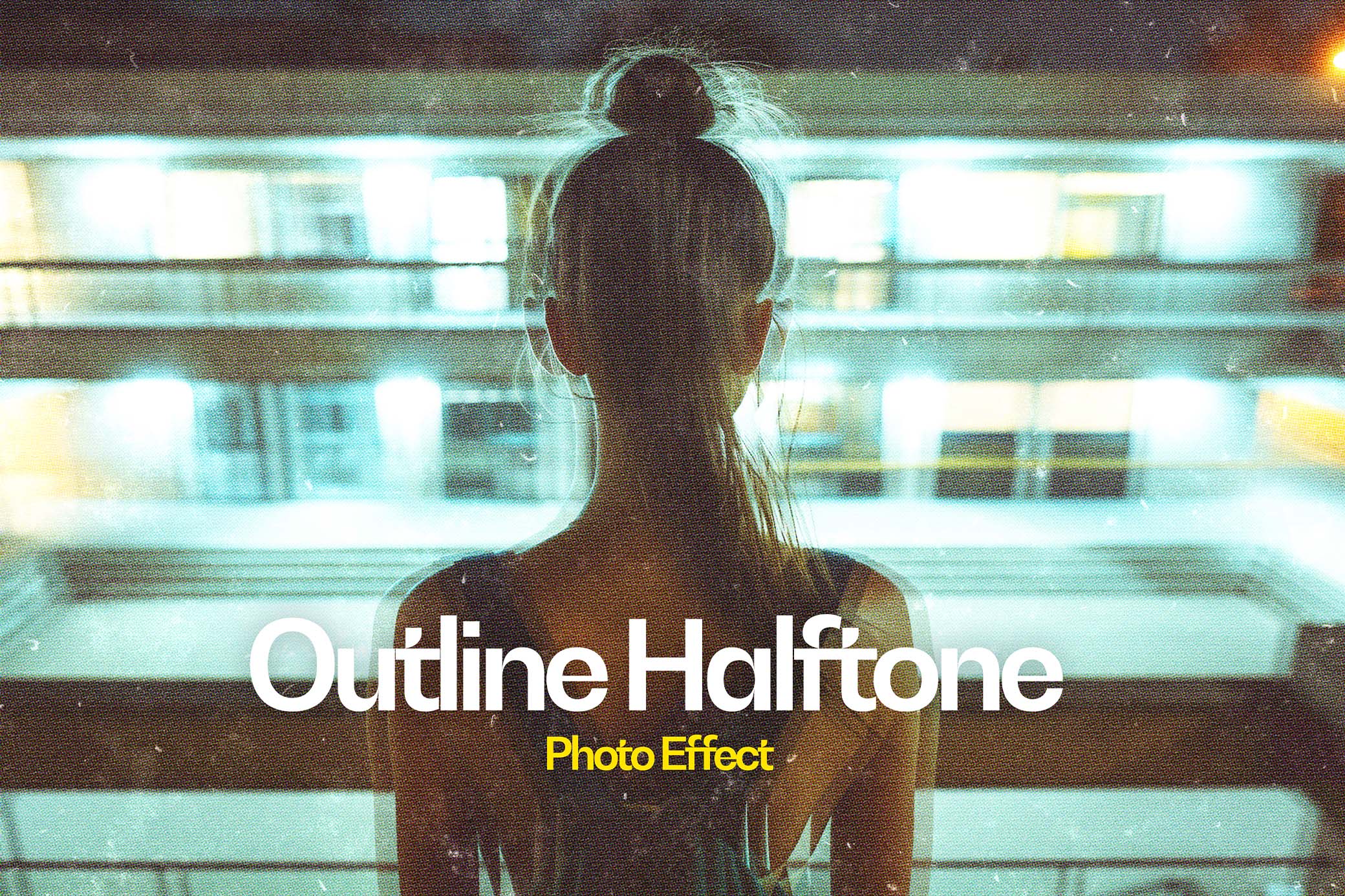 Download Outline Halftone Photo Effect