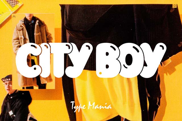 City Boy TM — Bubbly Display Font