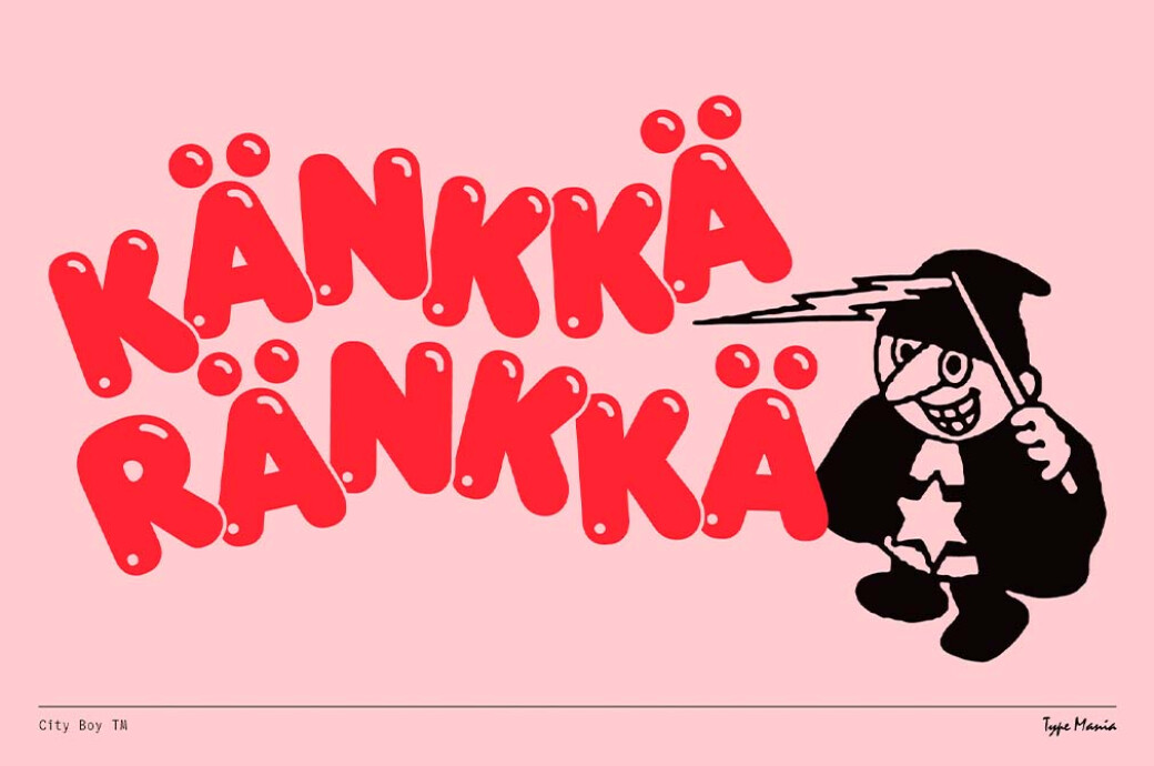 City Boy TM — Bubbly Display Font