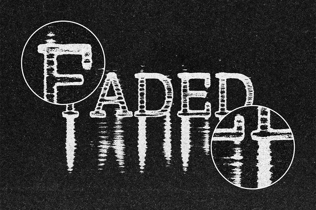 Bad Print Text Effect