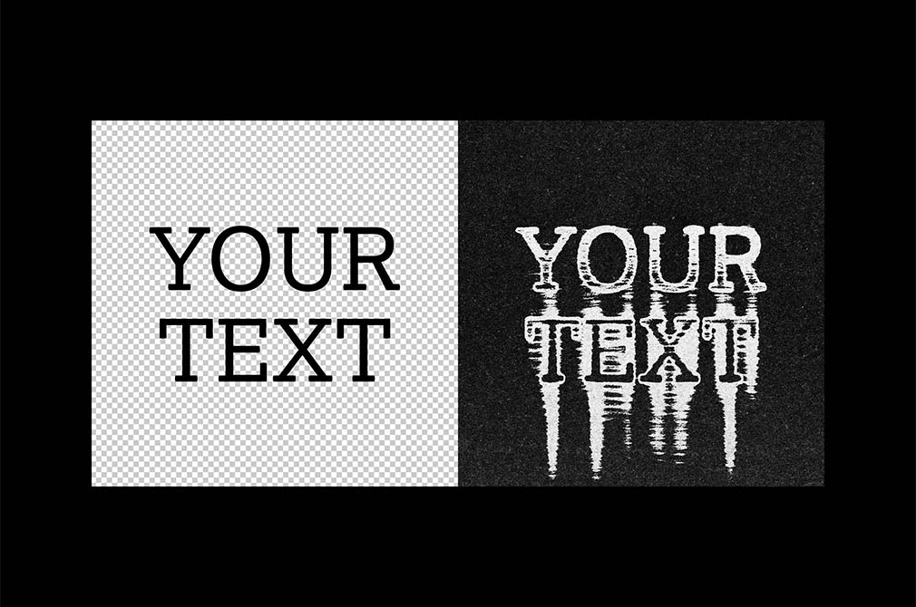 Bad Print Text Effect