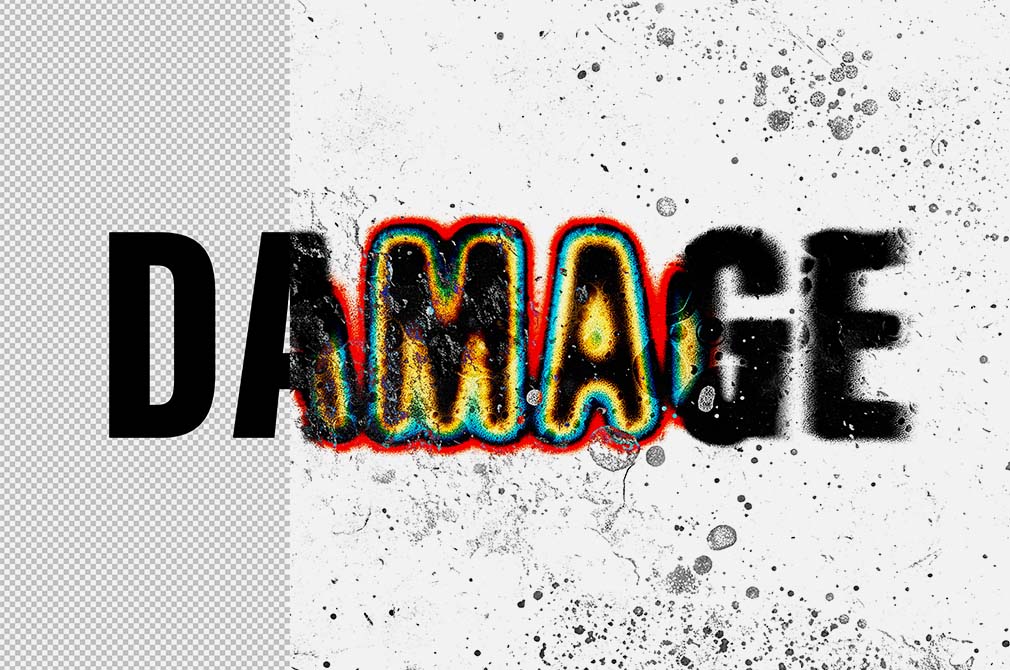 Download Damage Distortion Text Effect