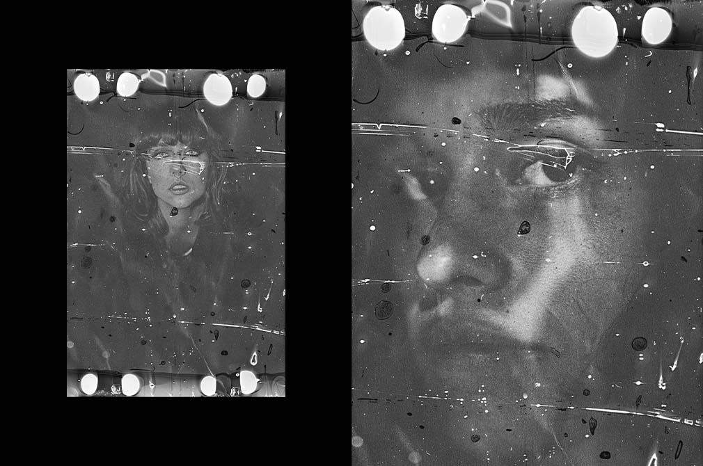 Monochrome Retro Film Photo Effect