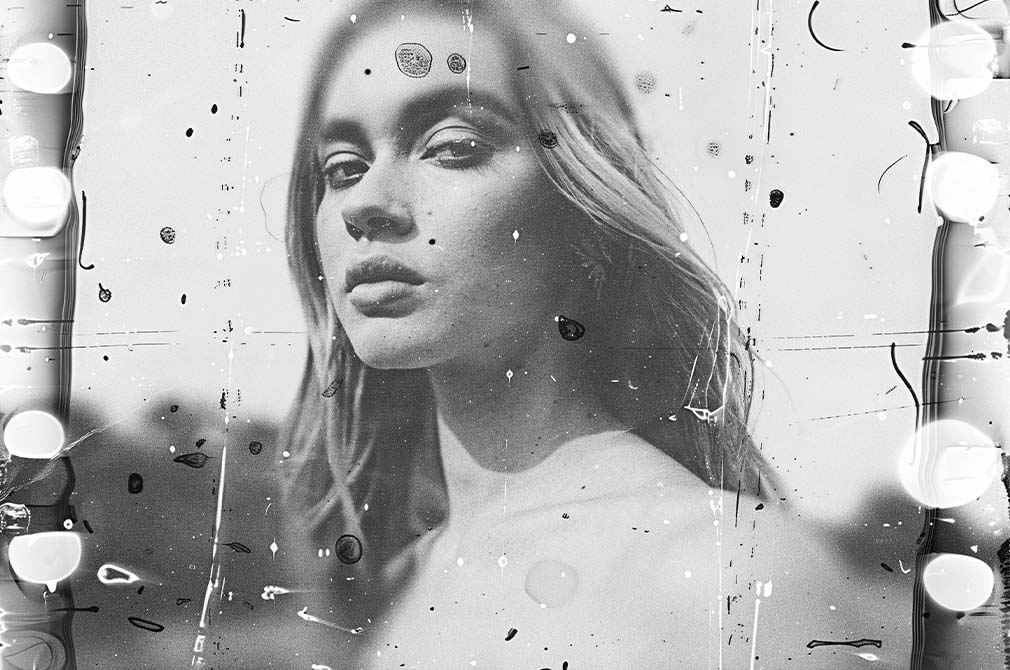 Monochrome Retro Film Photo Effect