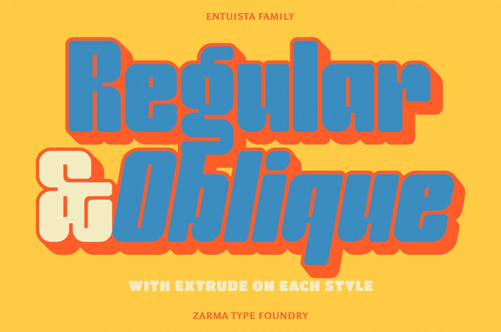 Entuista — Chunky Display Font