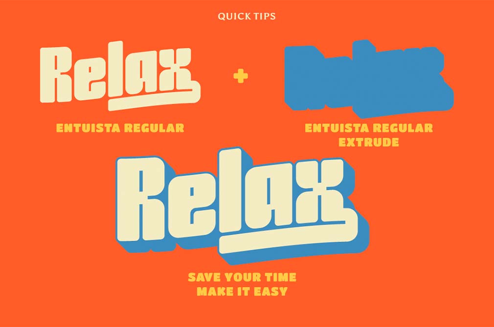 Entuista — Chunky Display Font