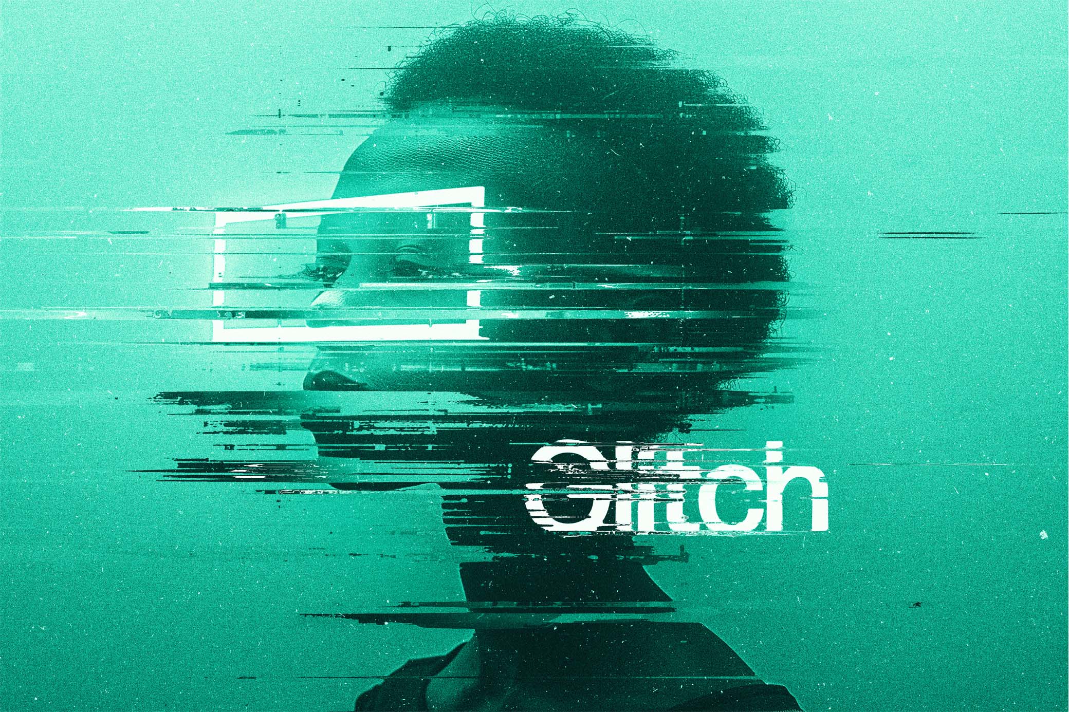 Distortion Glitch Photo Effect